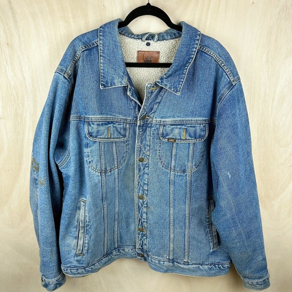 d. jeans Other - Vintage 90's Lee Jeans Denim Fleece-Lined Work Jacket – Men's‎ XXL